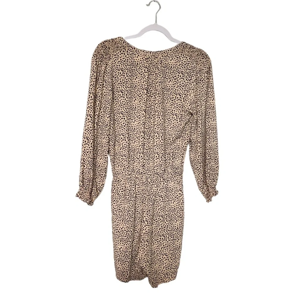 Anthropologie Beachgold Chelsea Romper Animal Print Tan/Black Spot Boho Sz XS - Picture 9 of 10
